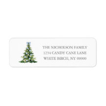 Southern Grandmillennial Blue Bow Christmas Tree