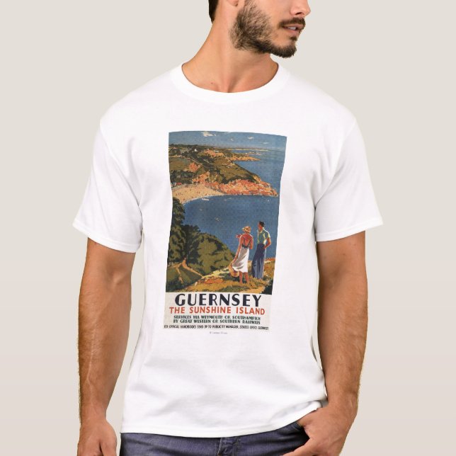 Southern/Great Western Rail Couple on Cliff T-Shirt (Front)