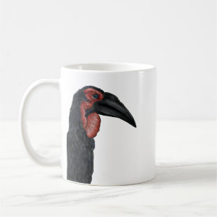 Southern Ground Hornbill Illustration Coffee Mug