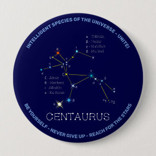 Southern Hemisphere Constellation Centaurus 10 Cm Round Badge