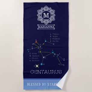 Southern Hemisphere Constellation Centaurus Beach Towel