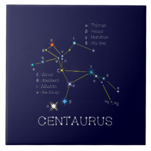Southern Hemisphere Constellation Centaurus Ceramic Tile