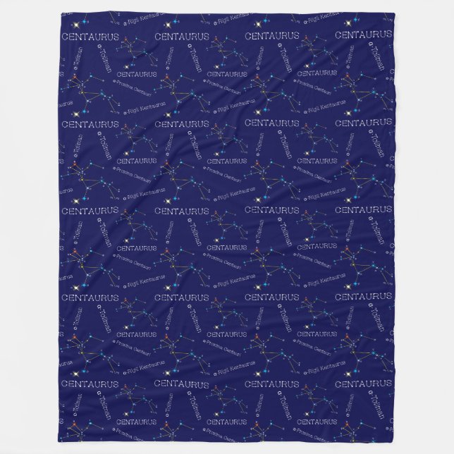 Southern Hemisphere Constellation Centaurus Fleece Blanket (Front)