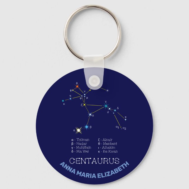 Southern Hemisphere Constellation Centaurus Key Ring (Front)
