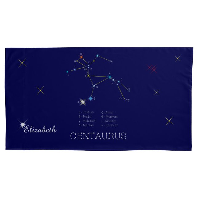 Southern Hemisphere Constellation Centaurus Pillowcase (Front)
