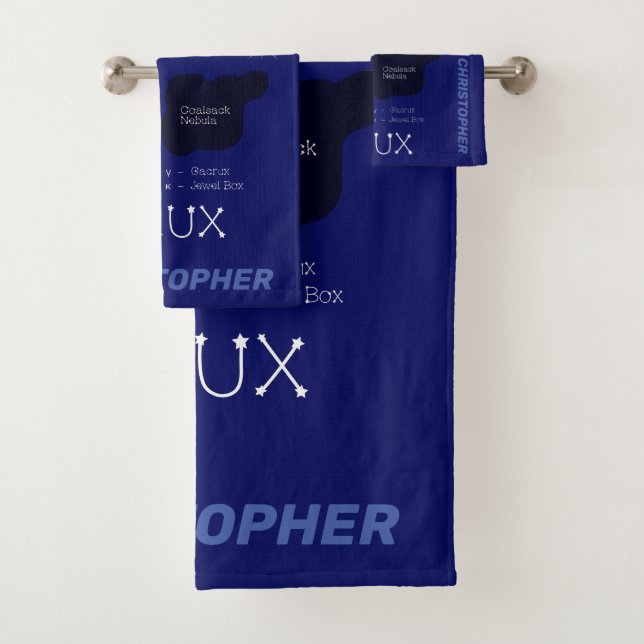 Southern Hemisphere Constellation Crux Bath Towel  (Insitu)