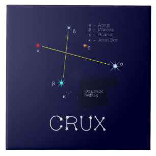 Southern Hemisphere Constellation Crux Ceramic Tile