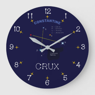 Southern Hemisphere Constellation Crux Large Clock