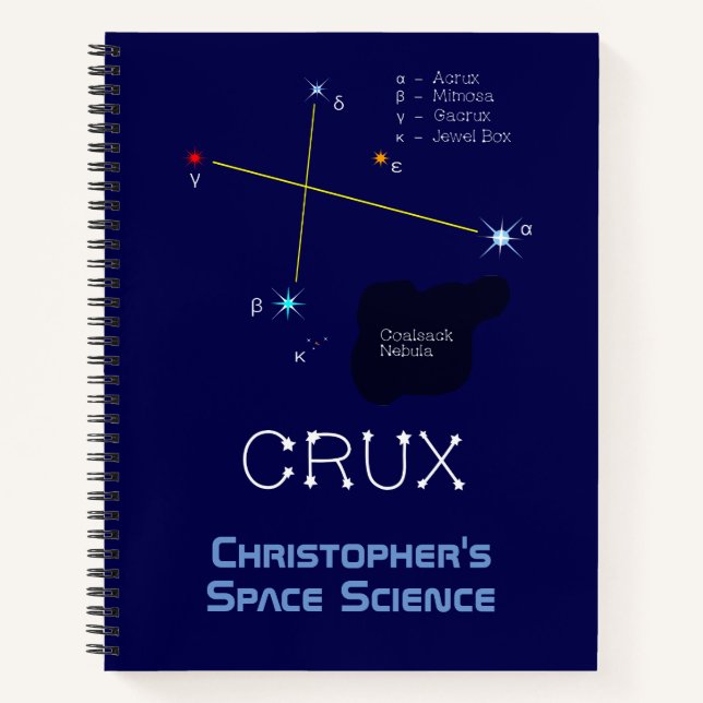 Southern Hemisphere Constellation Crux Notebook (Front)