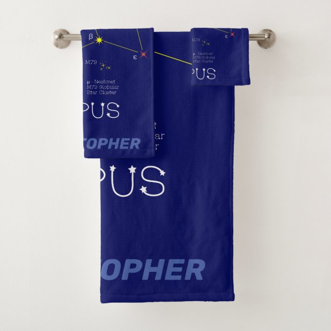 Southern Hemisphere Constellation Lepus Bath Towel (Insitu)