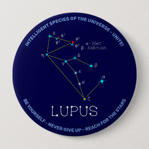 Southern Hemisphere Constellation Lupus 10 Cm Round Badge