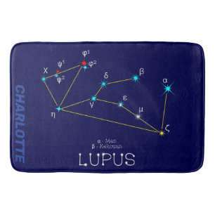 Southern Hemisphere Constellation Lupus Bath Mat