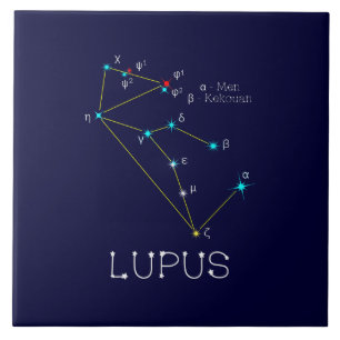 Southern Hemisphere Constellation Lupus Ceramic Tile