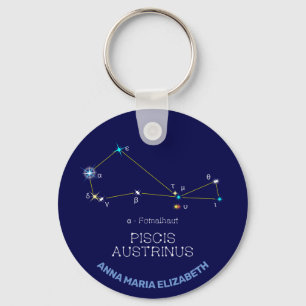 Southern Hemisphere Constellation Piscis Austrinus Key Ring