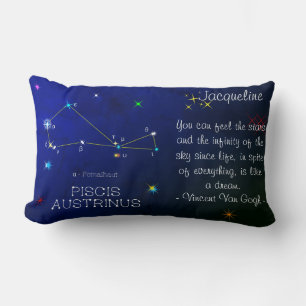 Southern Hemisphere Constellation Piscis Austrinus Lumbar Cushion