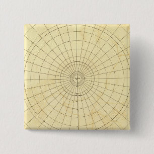 Southern Hemisphere Outline 15 Cm Square Badge