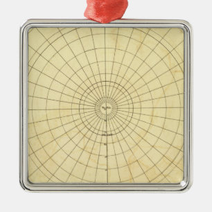 Southern Hemisphere Outline Metal Ornament