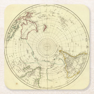 Southern Hemisphere Square Paper Coaster