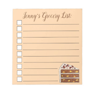 Southern Hummingbird Layer Cake Slice Dessert Notepad