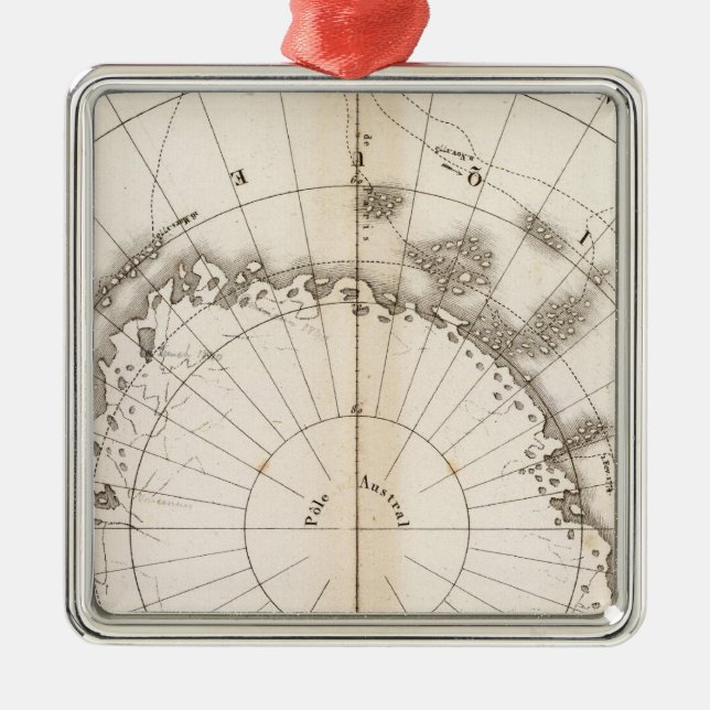 Southern Ice Chart Metal Tree Decoration (Front)
