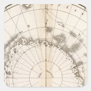 Southern Ice Chart Square Sticker