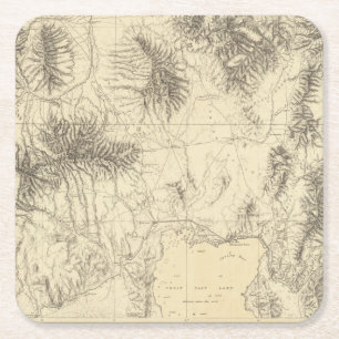 Southern Idaho and Northern Utah Square Paper Coaster