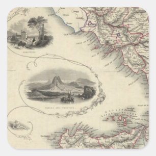 Southern Italy 3 Square Sticker