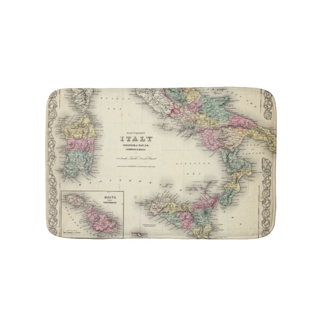 Southern Italy Kingdom Of Naples Bath Mat (Front)