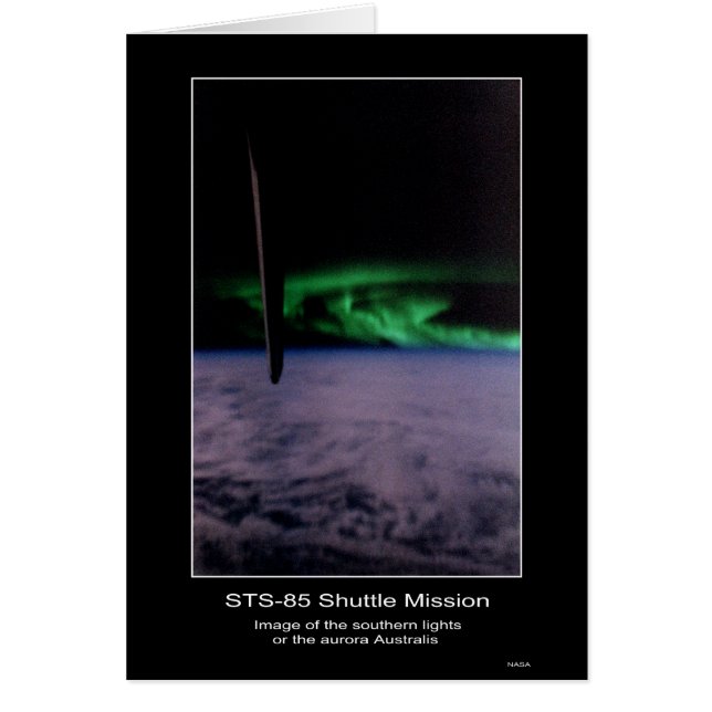 Southern lights the aurora Australis from NASA STS (Front)