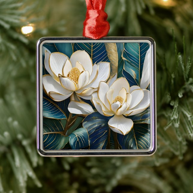 Southern Magnolia Art Metal Ornament (Tree)