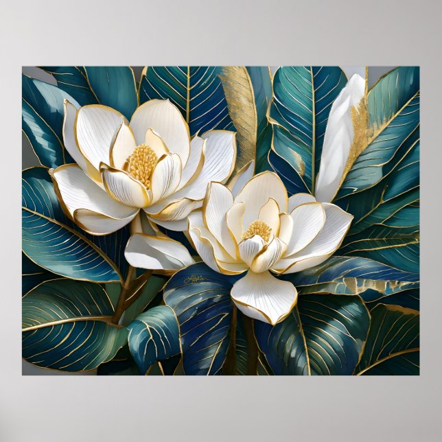 Southern Magnolia Art Poster (Front)