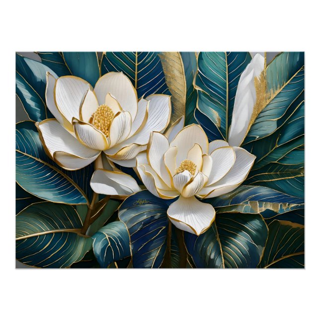 Southern Magnolia Art Poster (Front)