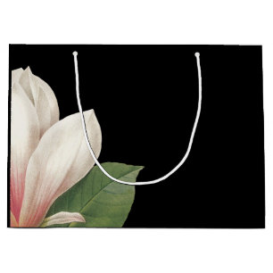 Southern Magnolia Flower   Pink White Black Large Gift Bag