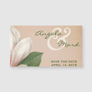 Southern Magnolia Flower Save Date   Antique Blush