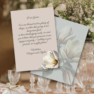 Southern Magnolia Wedding Wishing Well Message Card