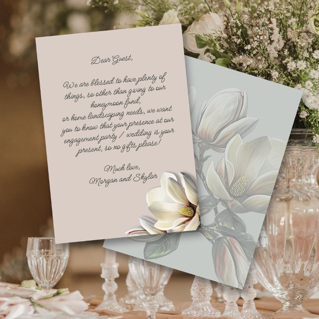 Southern Magnolia Wedding Wishing Well Message Card (Creator Uploaded)