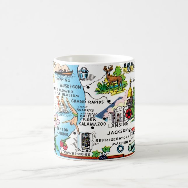 Southern Michigan Map Coffee Mug (Center)