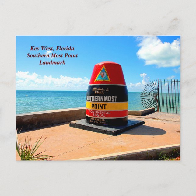 Southern most point Key West, Florida Postcard (Front)