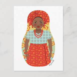 Southern Nigerian Matryoshka Postcard
