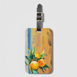 southern oranges luggage tag