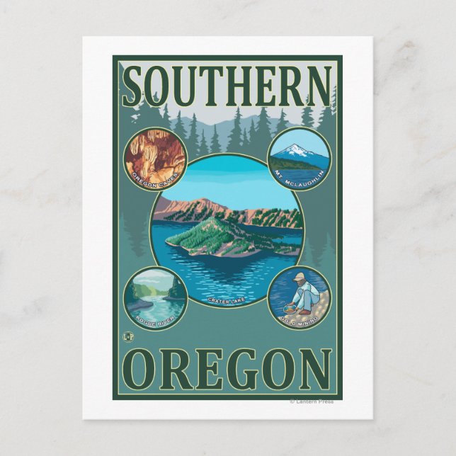 Southern OregonScenic Travel Poster Postcard (Front)