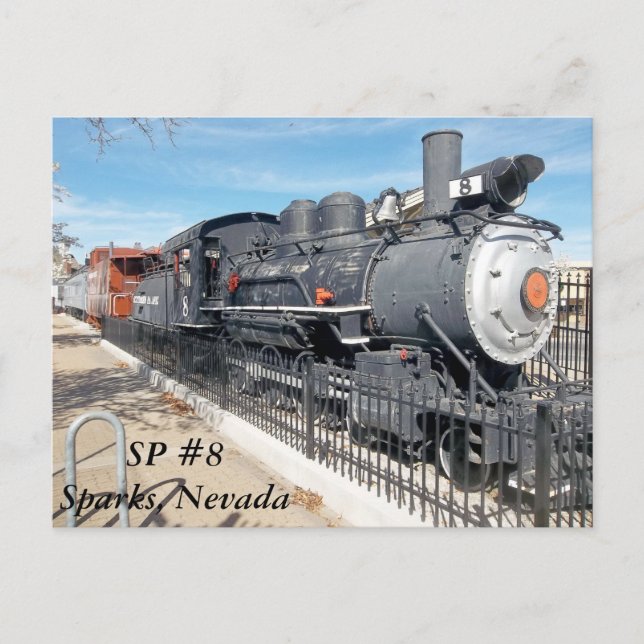 Southern Pacific #8 Sparks Nevada Postcard (Front)