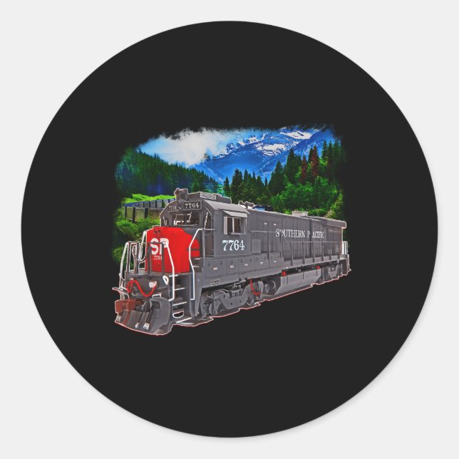 Southern Pacific Engine Train Classic Round Sticker (Front)