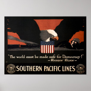 Southern Pacific Lines American War Railway Poster