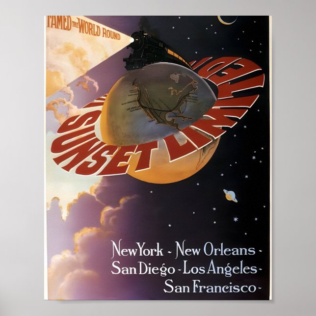 Southern Pacific Lines - Retro travel Poster (Front)