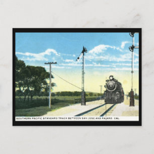 Southern Pacific Railroad, San Jose CA 1923 Vintag Postcard
