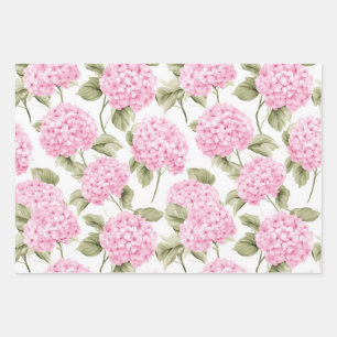 Southern Pink Hydrangea Wrapping Paper
