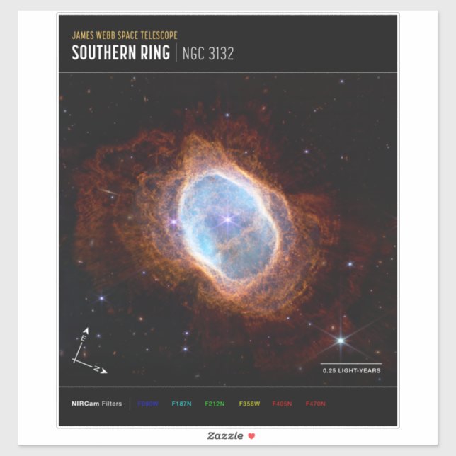 Southern Ring Nebula Space James Webb Telescope (Sheet)