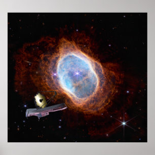 Southern Ring Nebula Space James Webb Telescope Poster