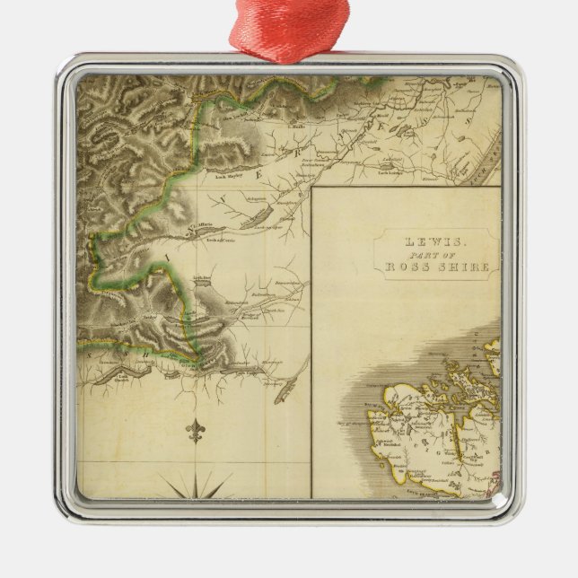 Southern Ross, Cromarty Shires Metal Tree Decoration (Front)